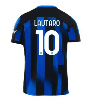 Inter Milan Lautaro Martinez #10 Replika Hjemmebanetrøje 2023-24 Kortærmet
